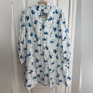 Tuckernuck Floral Blue and White Dress
